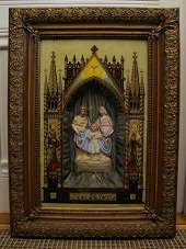 Gammelt religiøst skilleri m/figurer og musik
Verlag von M. Willig, Wien, Stumpergasse
Højde 75 cm - bredde 55 cm
Fin funktionsdygtig stand
emne nr:
111520 Gammelt religiøst skilleri m/figurer og musik
Verlag von M. Willig, Wien, Stumpergasse
Højde 75 cm - bredde 55 cm
Fin funktionsdygtig stand
emne nr:
111520